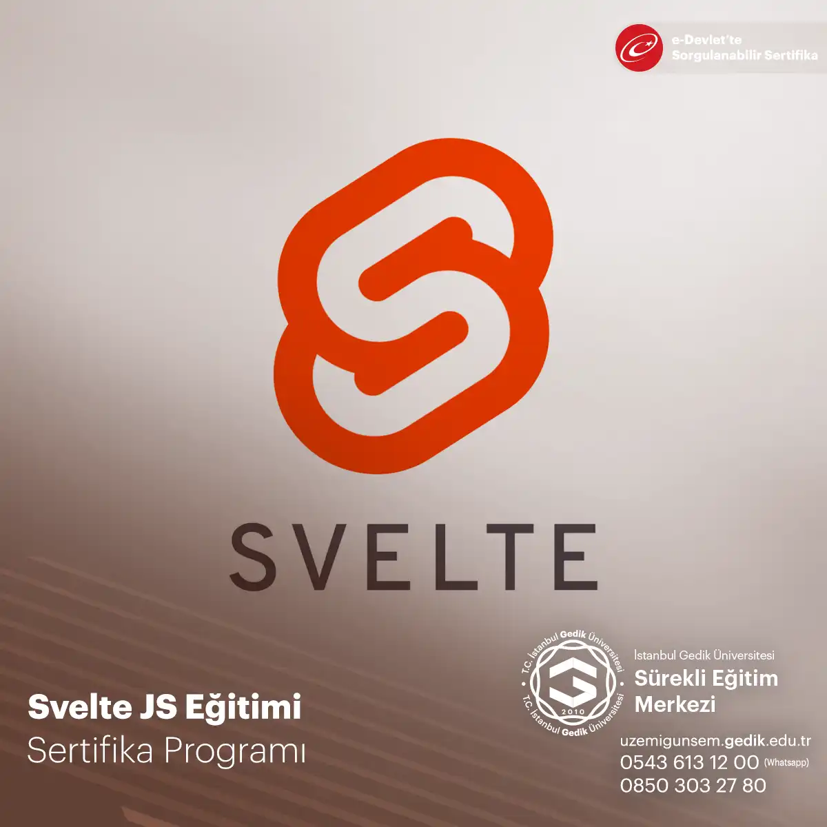 Svelte JS Eğitimi Sertifika Programı